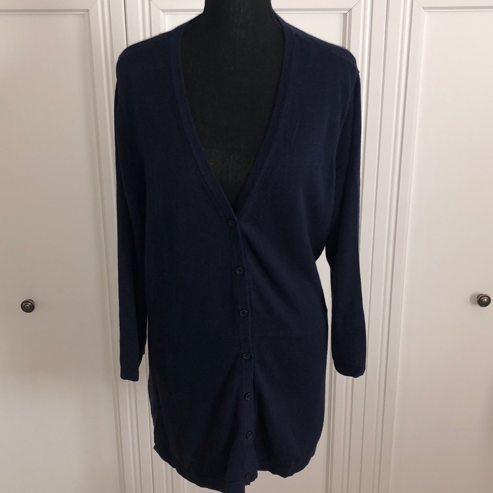 Isaac Mizrahi V-Neck Button Up Cardigan